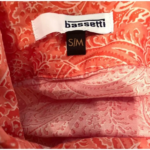 NWOT RARE Bassetti Luxury Italian Kimono robe, 100% cotton sateen, paisley flora